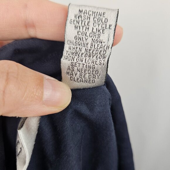 Chico's Wind Breaker Women Zip-Up Pockets Collared Navy Blue Size 1 - Picture 5 of 5